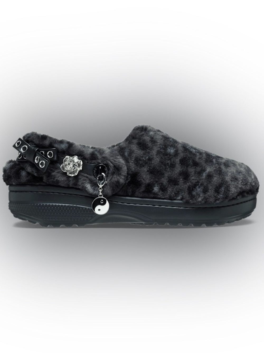 NWT Crocs Unforgettable Leopard Print Plush Faux-Fur Slip-On Clog - Picture 2 of 3